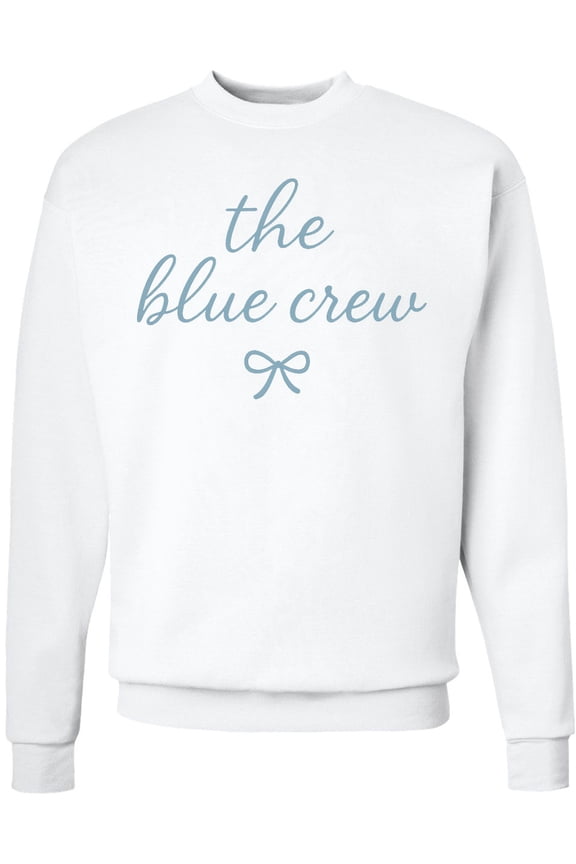 The Blue Crew Script Text Adult Sweatshirt