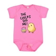 thumbnail image 1 of Inktastic The Chicks Dig Me Easter Baby Chick with Basket and Eggs Boys or Girls Baby Bodysuit, 1 of 5