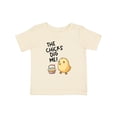 thumbnail image 1 of Inktastic The Chicks Dig Me Easter Baby Chick with Basket and Eggs Boys or Girls Baby T-Shirt, 1 of 5