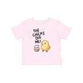 thumbnail image 1 of Inktastic The Chicks Dig Me Easter Baby Chick with Basket and Eggs Boys or Girls Baby T-Shirt, 1 of 5