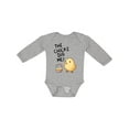 thumbnail image 1 of Inktastic The Chicks Dig Me Easter Baby Chick with Basket and Eggs Boys or Girls Long Sleeve Baby Bodysuit, 1 of 5