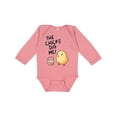 thumbnail image 1 of Inktastic The Chicks Dig Me Easter Baby Chick with Basket and Eggs Boys or Girls Long Sleeve Baby Bodysuit, 1 of 5
