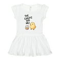 thumbnail image 1 of Inktastic The Chicks Dig Me Easter Baby Chick with Basket and Eggs Girls Toddler Dress, 1 of 5