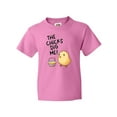 thumbnail image 1 of Inktastic The Chicks Dig Me Easter Baby Chick with Basket and Eggs Youth T-Shirt, 1 of 5