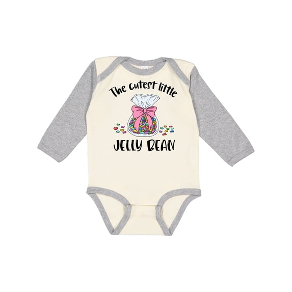 Inktastic The Cutest Little Jelly Bean Boys or Girls Long Sleeve Baby Bodysuit