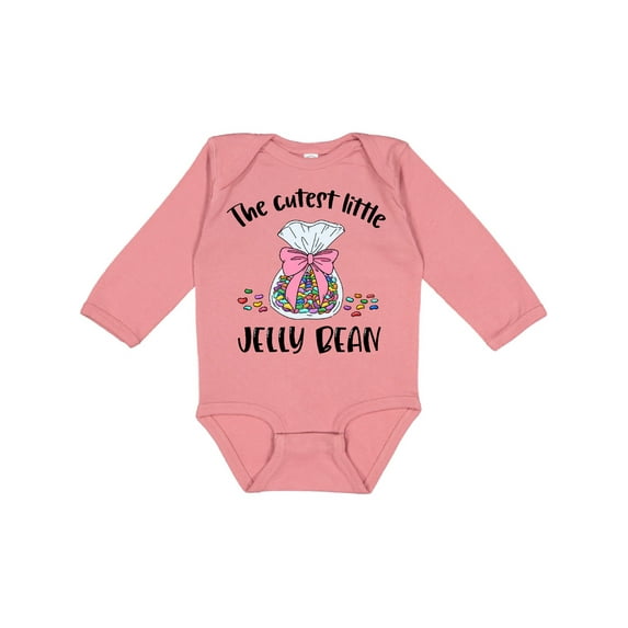 Inktastic The Cutest Little Jelly Bean Boys or Girls Long Sleeve Baby Bodysuit