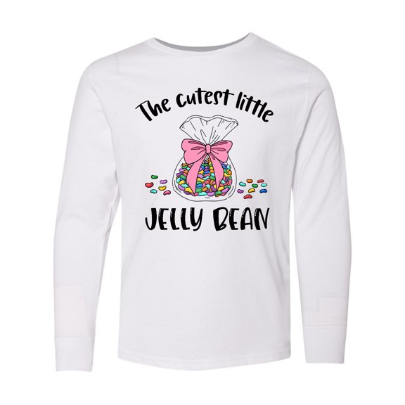 Inktastic The Cutest Little Jelly Bean Long Sleeve Youth T-Shirt