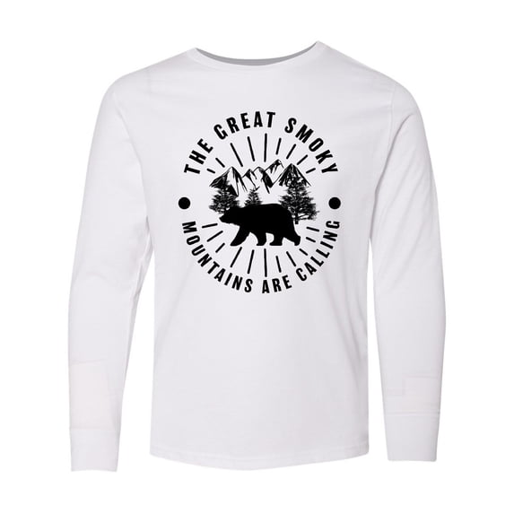 Inktastic The Great Smoky Mountains Are Calling Long Sleeve Youth T-Shirt