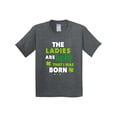 thumbnail image 1 of Inktastic The Ladies Are Lucky That I Was Born St Patricks Day Baby Boy Youth T-Shirt, 1 of 5