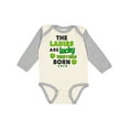 thumbnail image 1 of Inktastic The Ladies are Lucky That I was Born St Patricks Day Baby Boy Boys Long Sleeve Baby Bodysuit, 1 of 5