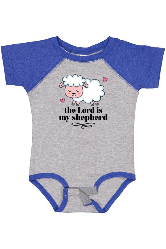 The Lord is My Shepherd Baby Lamb Girls Baby Bodysuit