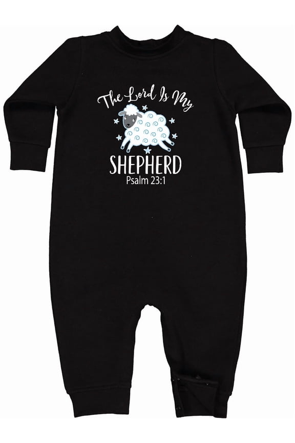 The Lord is My Shepherd Psalm 23 Baby Fleece Romper
