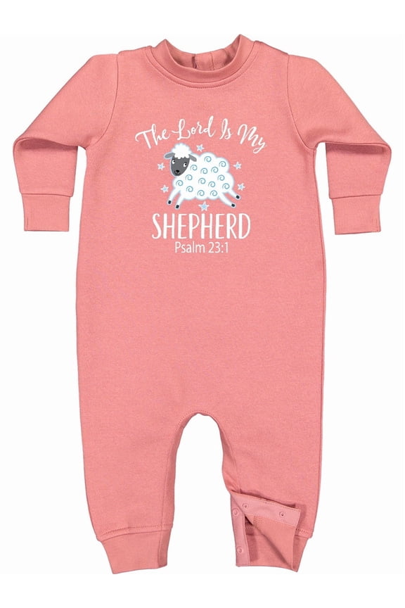 The Lord is My Shepherd Psalm 23 Baby Fleece Romper