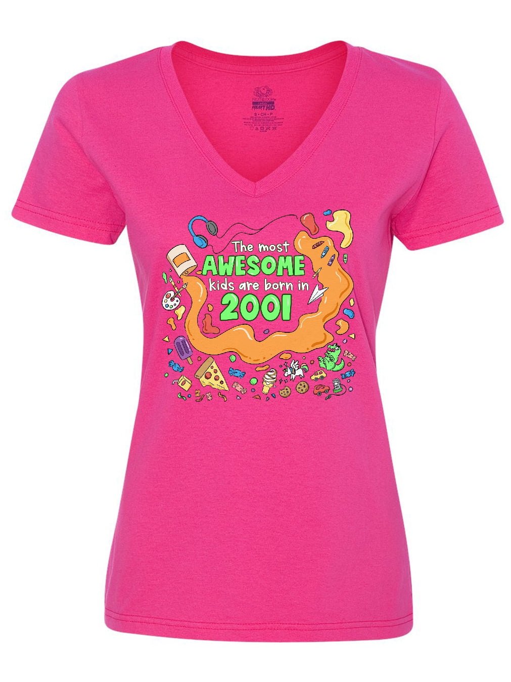 Inktastic The Most Awesome Kids Are Born In 2001 Women s V Neck T Shirt inktastic-the-most-awesome-kids-are-born-in-2001-women-s-v-neck-t-shirt