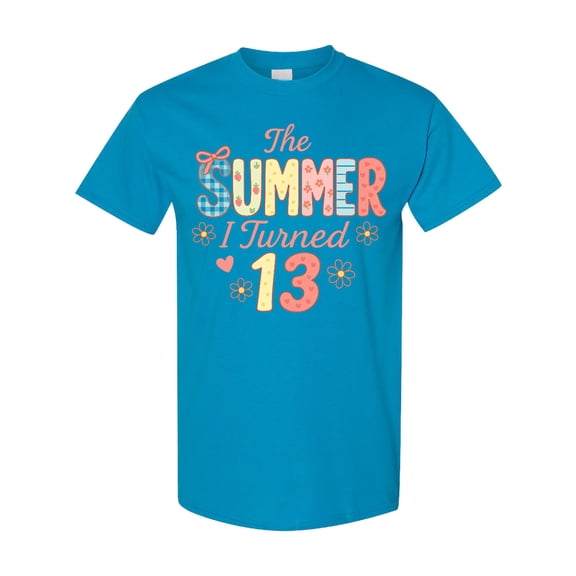 Inktastic The Summer I Turned 13 Cute Birthday Design T-Shirt