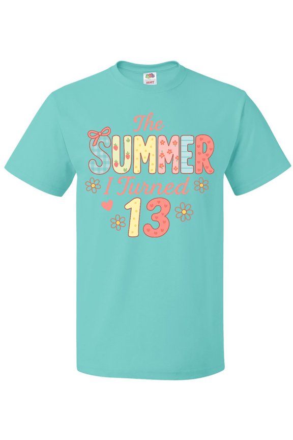 The Summer I Turned 13 Cute Birthday Design T-Shirt