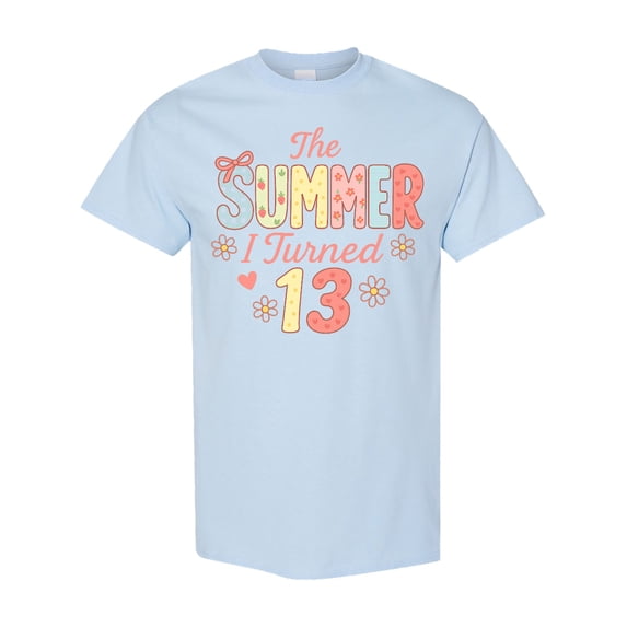 Inktastic The Summer I Turned 13 Cute Birthday Design T-Shirt