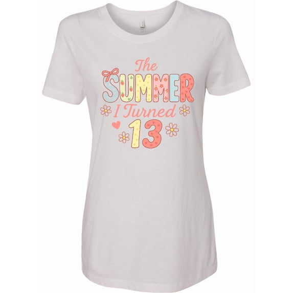 Inktastic The Summer I Turned 13 Cute Birthday Design Women's T-Shirt