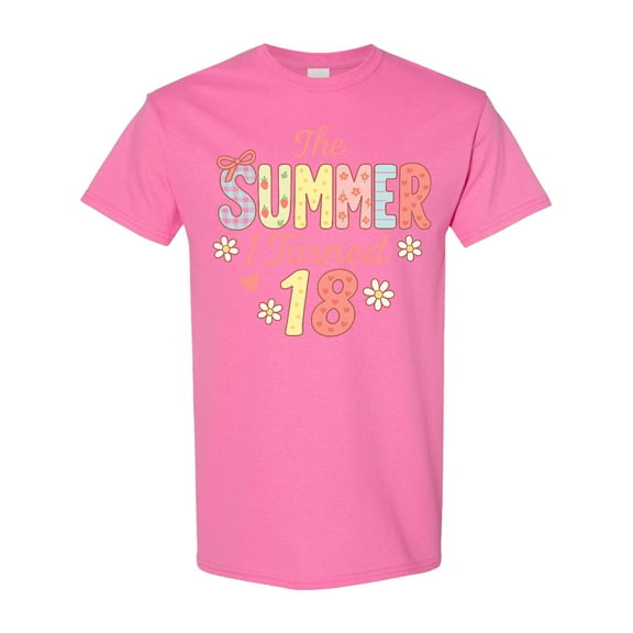 Inktastic The Summer I Turned 18 Pastel Birthday Design T-Shirt