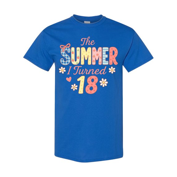 Inktastic The Summer I Turned 18 Pastel Birthday Design T-Shirt