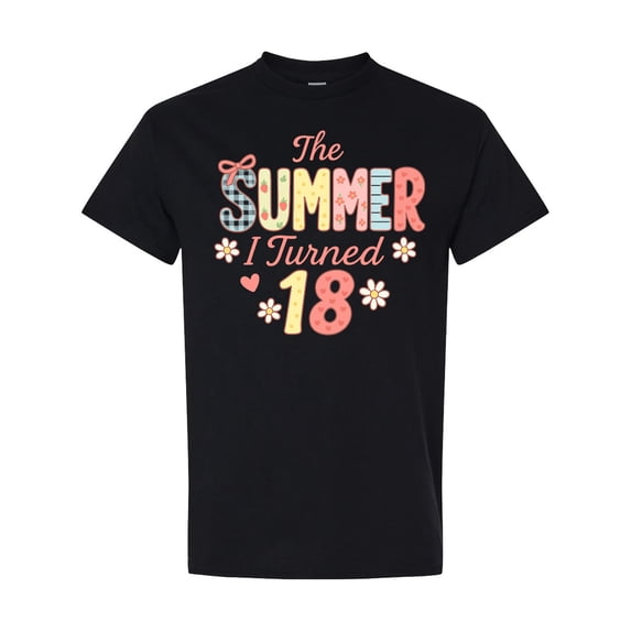Inktastic The Summer I Turned 18 Pastel Birthday Design T-Shirt