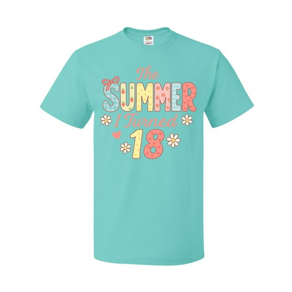 Inktastic The Summer I Turned 18 Pastel Birthday Design T-Shirt
