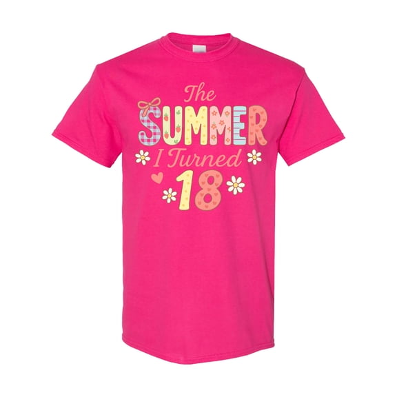 Inktastic The Summer I Turned 18 Pastel Birthday Design T-Shirt