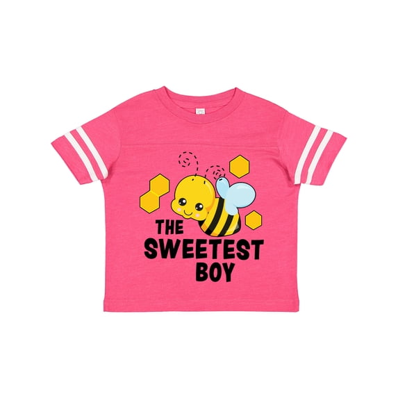 Inktastic The Sweetest Boy with Bee and Honey Combs Boys or Girls Toddler T-Shirt