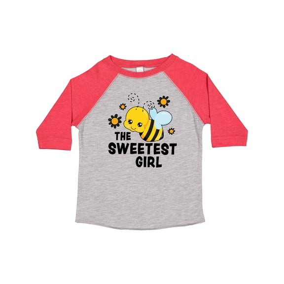 Inktastic The Sweetest Girl with Bee and Honey Combs Boys or Girls Toddler T-Shirt