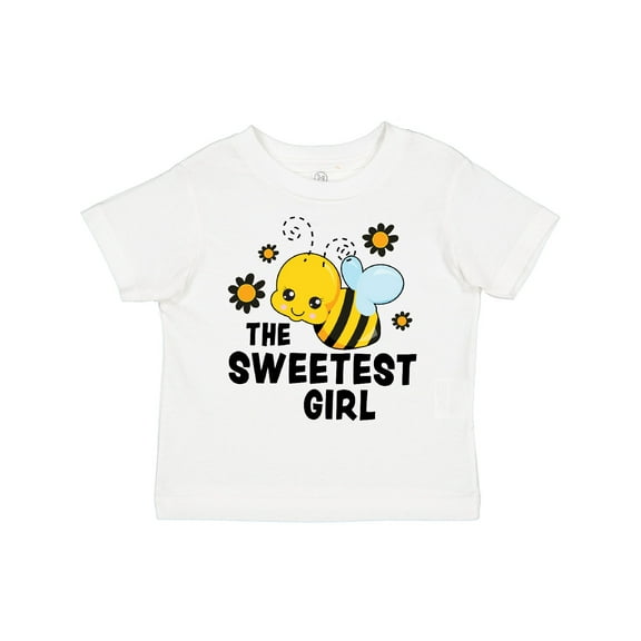 Inktastic The Sweetest Girl with Bee and Honey Combs Boys or Girls Toddler T-Shirt