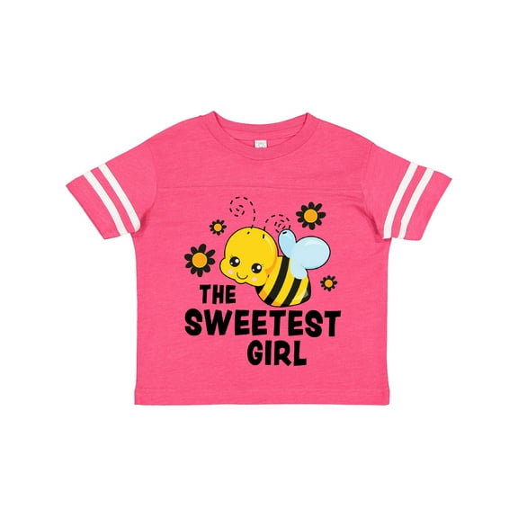 Inktastic The Sweetest Girl with Bee and Honey Combs Boys or Girls Toddler T-Shirt