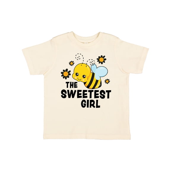 Inktastic The Sweetest Girl with Bee and Honey Combs Boys or Girls Toddler T-Shirt