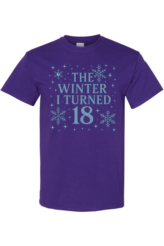 The Winter I Turned 18 Snowflake Birthday T-Shirt