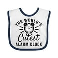 thumbnail image 1 of Inktastic The Worlds Cutest Alarm Clock Boys or Girls Baby Bib, 1 of 4