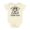 thumbnail image 1 of Inktastic The Worlds Cutest Alarm Clock Boys or Girls Baby Bodysuit, 1 of 5
