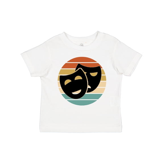 Inktastic Theater Masks Acting Gift Retro Sunset Boys or Girls Toddler T-Shirt