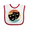 thumbnail image 1 of Inktastic Theater Masks Acting Retro Sunset Boys or Girls Baby Bib, 1 of 4