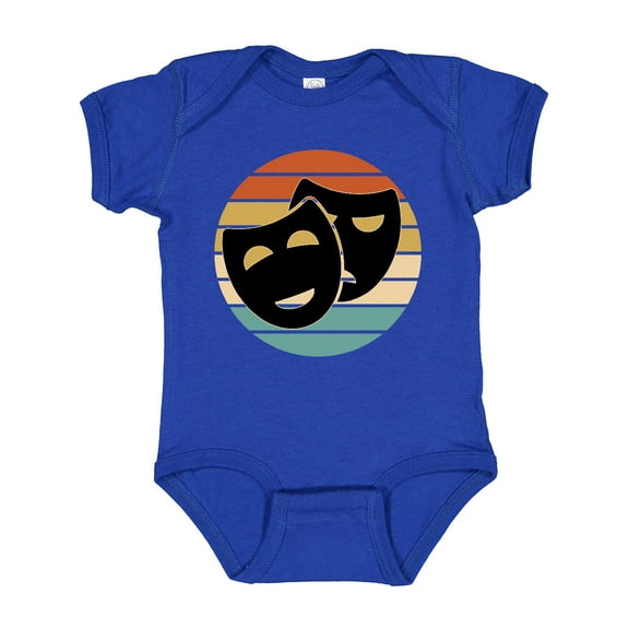 Inktastic Theater Masks Acting Retro Sunset Boys or Girls Baby Bodysuit