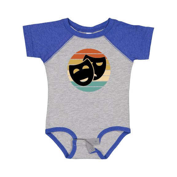 Inktastic Theater Masks Acting Retro Sunset Boys or Girls Baby Bodysuit
