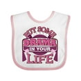 thumbnail image 1 of Inktastic Theater Put Some Drama in Your Life Girls Baby Bib, 1 of 4