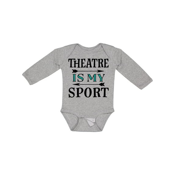 Inktastic Theatre is My Sport Drama Acting Boys or Girls Long Sleeve Baby Bodysuit
