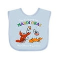 thumbnail image 1 of Inktastic There's No Party Like Mardi Gras With Partying Seafood Boys or Girls Baby Bib, 1 of 4