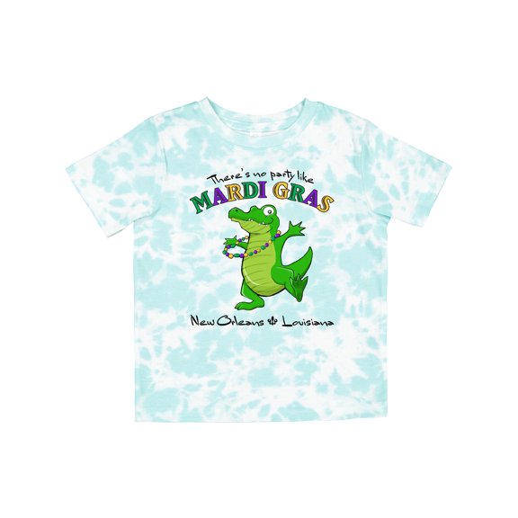 Inktastic There's No Party Like Mardi Gras-alligator Boys or Girls Toddler T-Shirt