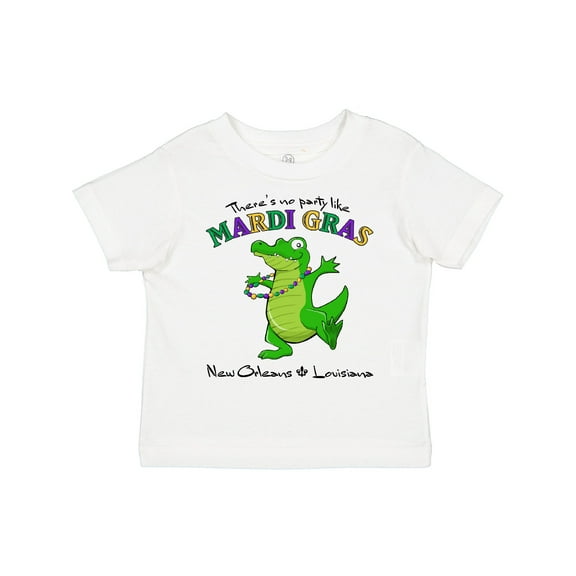 Inktastic There's No Party Like Mardi Gras-alligator Boys or Girls Toddler T-Shirt