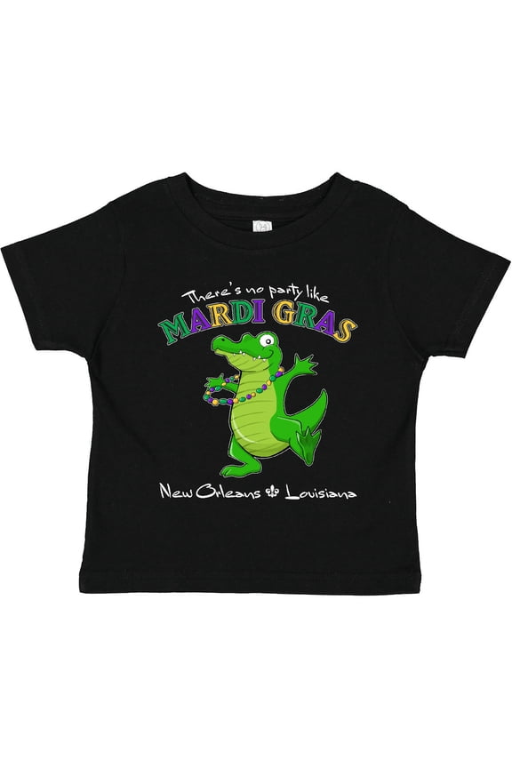 There's No Party Like Mardi Gras-alligator Boys or Girls Toddler T-Shirt