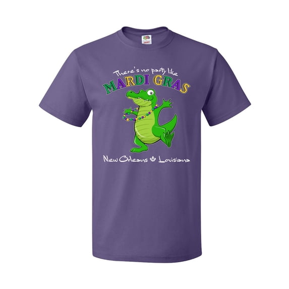 Inktastic There's No Party Like Mardi Gras-alligator T-Shirt
