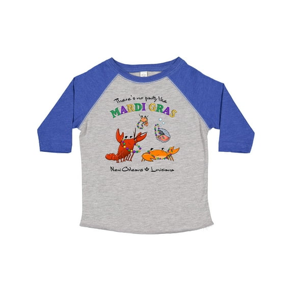 Inktastic There's No Party Like Mardi Gras with Partying Seafood Boys or Girls Toddler T-Shirt