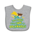 thumbnail image 1 of Inktastic These Fools Put My Cape on Backwards Funny Girls Baby Bib, 1 of 4