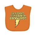 thumbnail image 1 of Inktastic These Fools Put My Cape on Backwards&reg; Bolt Yellow Boys or Girls Baby Bib, 1 of 4
