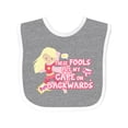 thumbnail image 1 of Inktastic These Fools Put My Cape on Backwards&reg; Pink Superhero Edition Girls Baby Bib, 1 of 4